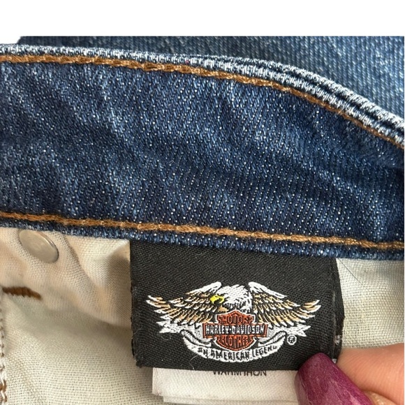 Harley Davidson women’s boot cut Jeans sz 14p - Picture 6 of 9